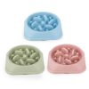 Wholesale Custom Logo Color Box Portable Plastic Slow Feeder Dog Bowl