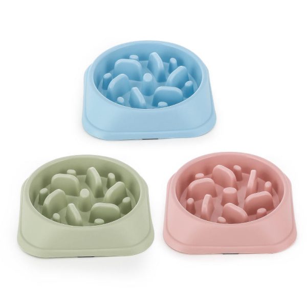 Wholesale Custom Logo Color Box Portable Plastic Slow Feeder Dog Bowl