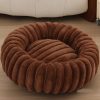 主图-2 Factory Hot Sale New Vertical Rabbit Plush Round Pet Bed Soft and Comfortable Donut Dog Bed Washable Cat Mat Warm Pet Mat