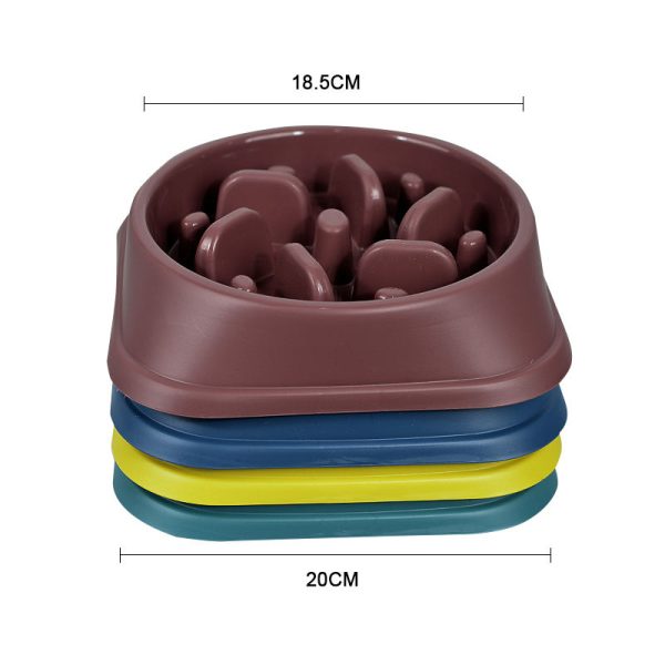 Wholesale Custom Logo Color Box Portable Plastic Slow Feeder Dog Bowl