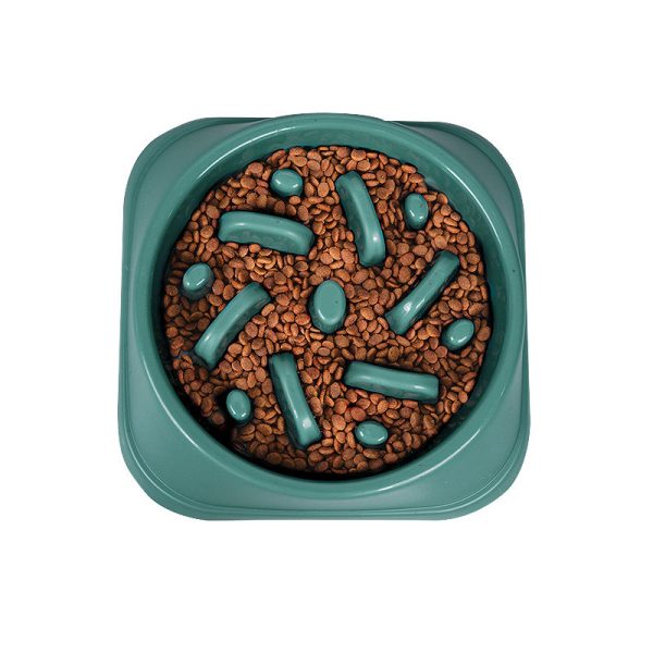Wholesale Custom Logo Color Box Portable Plastic Slow Feeder Dog Bowl